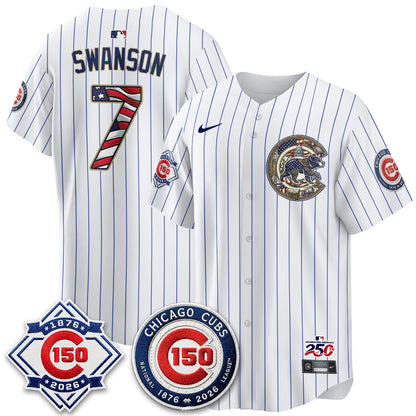 Chicago Cubs 2026 Independence Day USA Vapor Limited Jersey - Stitched