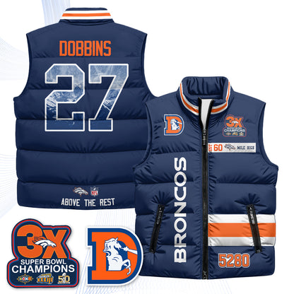 DEN "Mile High" Puffer Vest - Printed