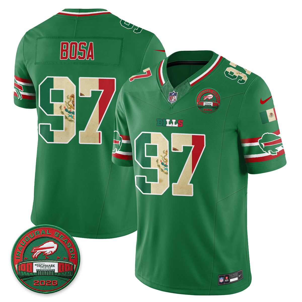 Buffalo Bills Mexico Edition Vapor Jersey - Stitched