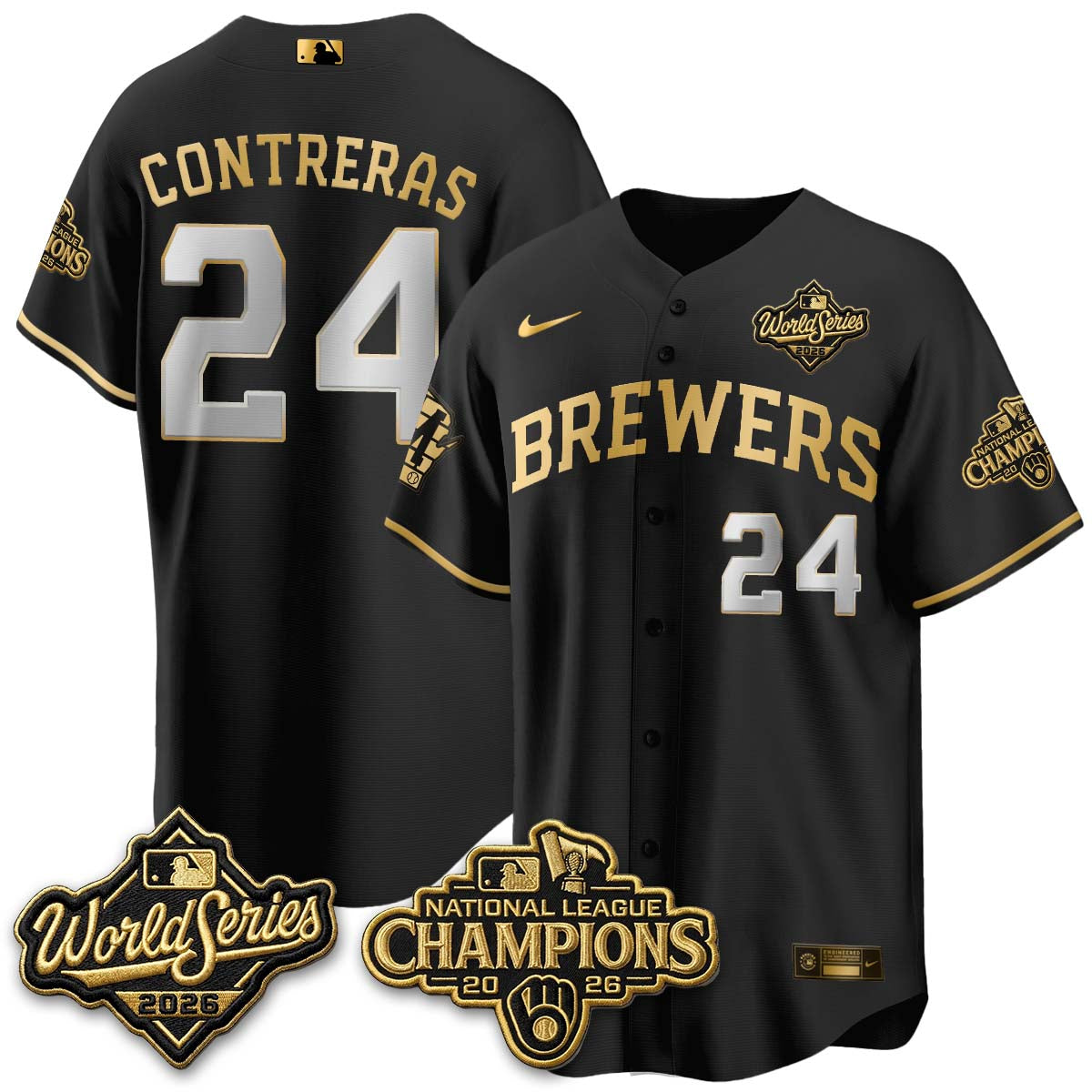 Milwaukee Brewers 2026 NL Champions Vapor Jersey - Stitched