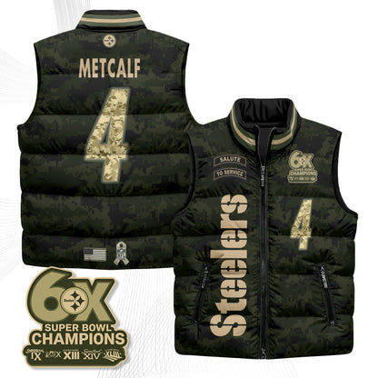 Pittsburgh Steelers 2026 Salute to Service Puffer Vest - Printed