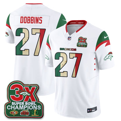 DEN 3X Champs Mexico Edition Vapor Jersey - Stitched