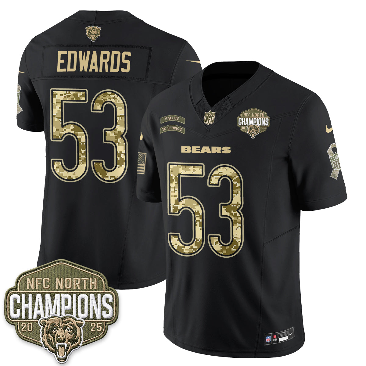 Chicago Bears 2026 Salute to Service V2 Vapor Jersey - Stitched