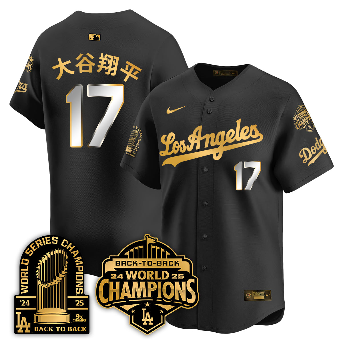 LAD Gold Collection Limited Gold Jersey - 9x & B2B Champs - All Stitched