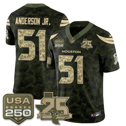 HOU 2026 Salute to Service Edition Vapor Jersey - Stitched