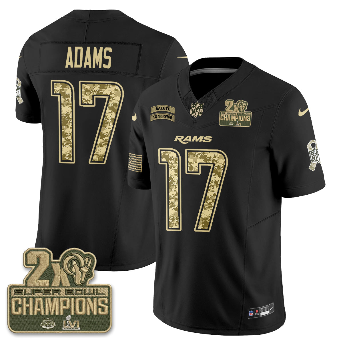LAR 2026 Salute To Service Vapor Jersey V2- Stitched