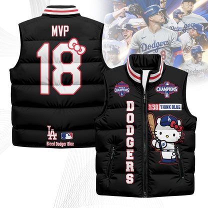 LAD x Meow KT Puffer Vest - Printed