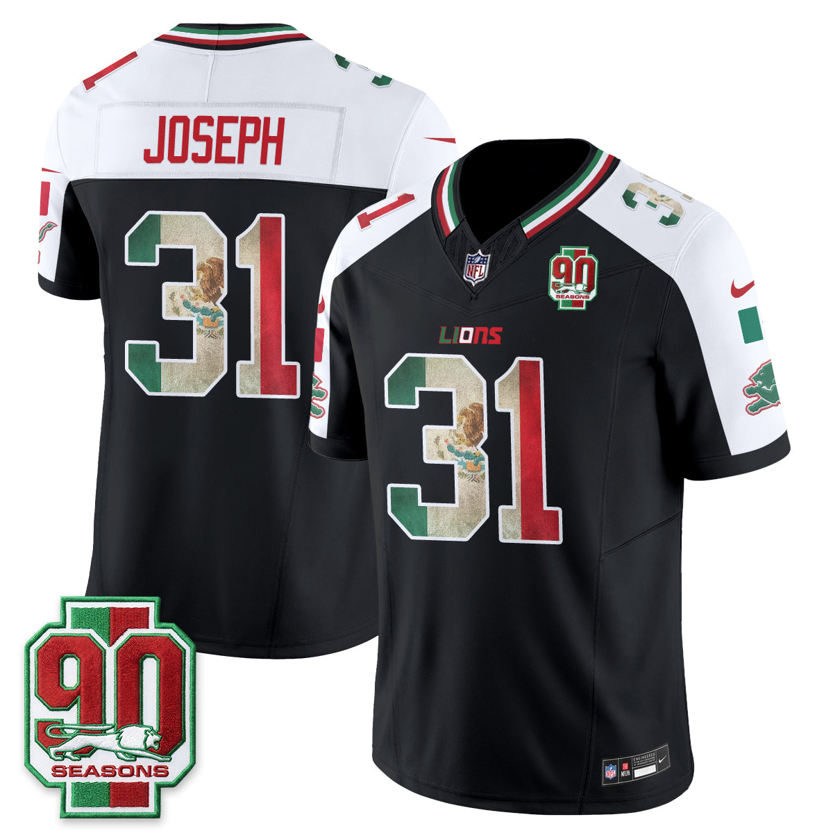 DET Mexico Edition Vapor Jersey - Stitched