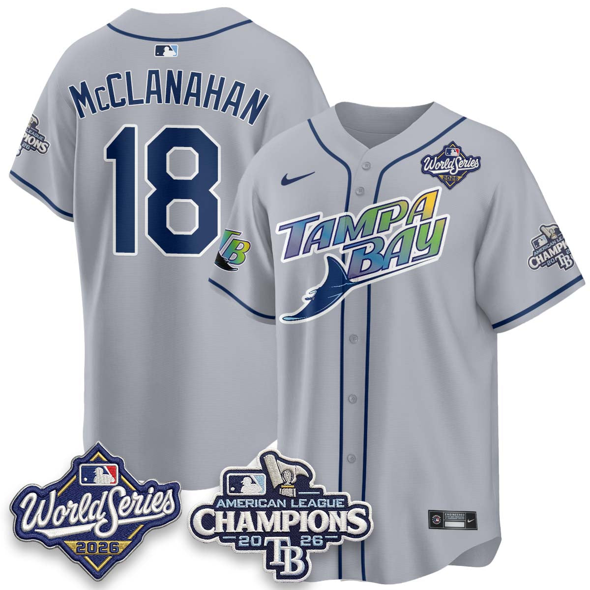 TB WS26 & AL Champions Throwback Jersey - Stitched