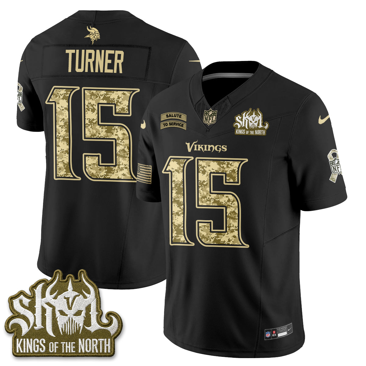 Minnesota Vikings 2026 Salute to Service V2 Vapor Jersey - Stitched