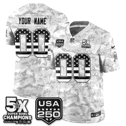 DAL 2026 Salute to Service Edition Vapor Custom Jersey V2- Stitched