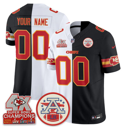 Kansas City Chiefs Split Edition Vapor Custom Jersey - Stitched