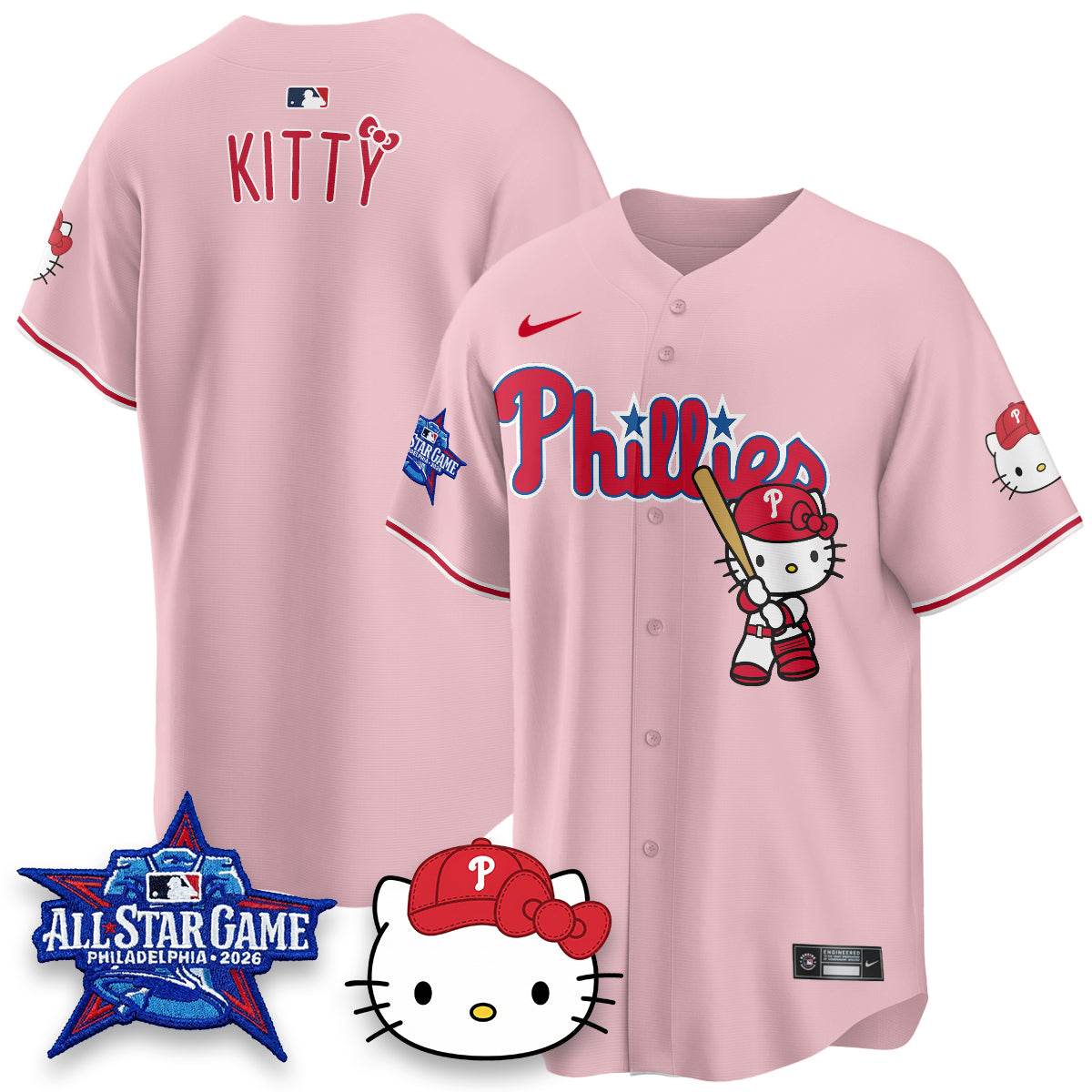Philadelphia Phillies x Meow Kitty Vapor Limited Jersey V2- Stitched