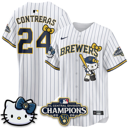 MIL NL Central Champs x Meow KT Vapor Pink Jersey - Stitched