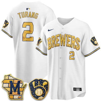 Milwaukee Brewers Cheesehead Edition Vapor Limited Jersey - Stitched