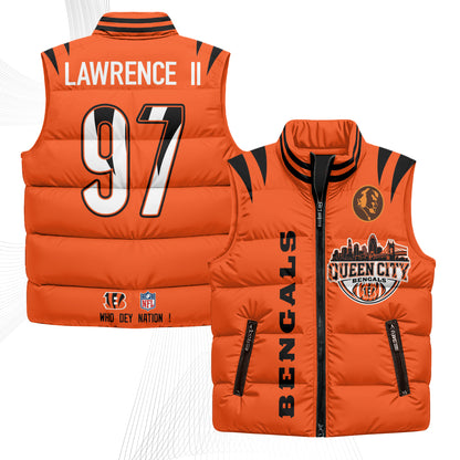 CIN John Madden Patch Puffer Vest - Printed