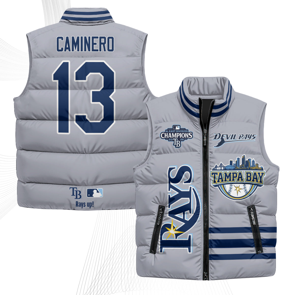 Tampa Bay Rays "Devil Rays" Puffer Vest - Printed