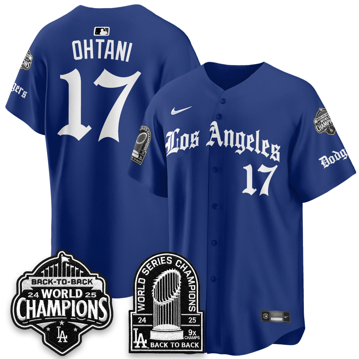LAD WS Champions Back 2 Back Patch Vapor Premier Limited Gothic Gold Edition Jersey - All Stitched