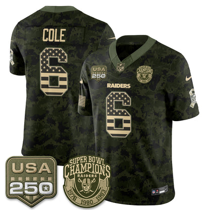 Las Vegas Raiders 2026 Salute to Service Edition Vapor Jersey - Stitched