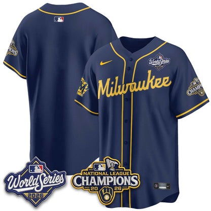 Milwaukee Brewers 2026 NL Champions Vapor Jersey - Stitched