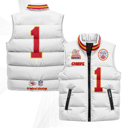 KC 4X Champs Gold Edition Puffer Vest - Printed