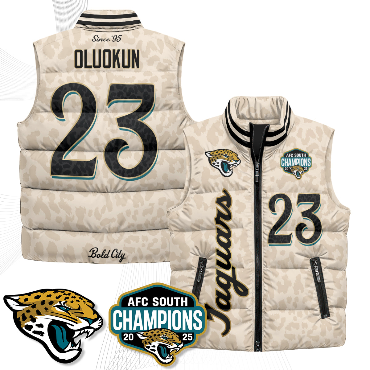 Jacksonville Jaguars 2026 Rivalries Puffer Vest - Printed