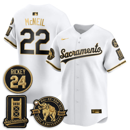 OAK 2026 Alternate Sacramento 125 Years Limited Vapor Gold Edition Jersey - All Stitched