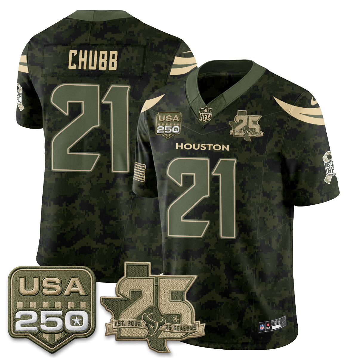 HOU 2026 Salute to Service Edition Vapor Jersey - Stitched