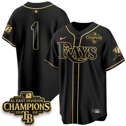 TB 2026 AL East Champs Gold Edition Vapor Jersey - Stitched