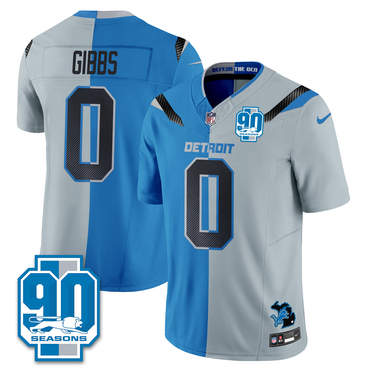 Detroit Lions Rivalries Split Edition Vapor Jersey - Stitched