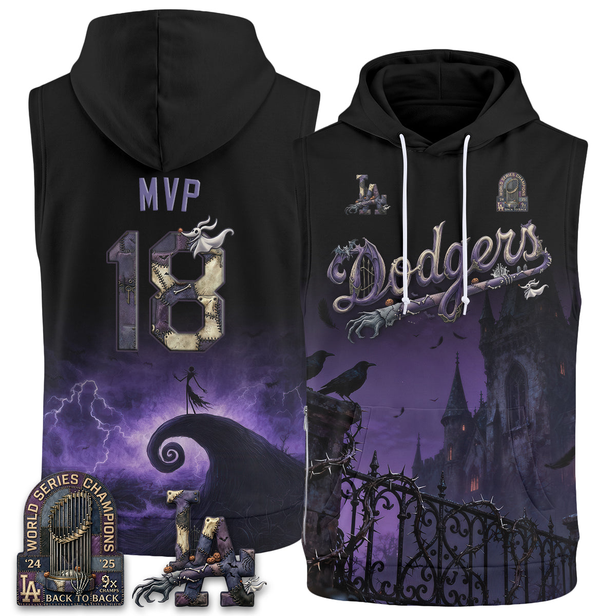 LAD Nightmare Edition Sleeveless Hoodie Tank Top - Printed