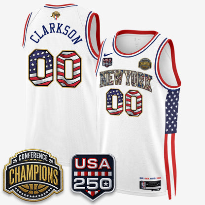 NYK 2026 NBA Eastern Conference Champions x Fourth of July Vapor Jersey - Stitched