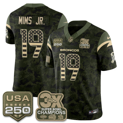 Denver Broncos 2026 Salute to Service Edition Vapor Jersey - Stitched