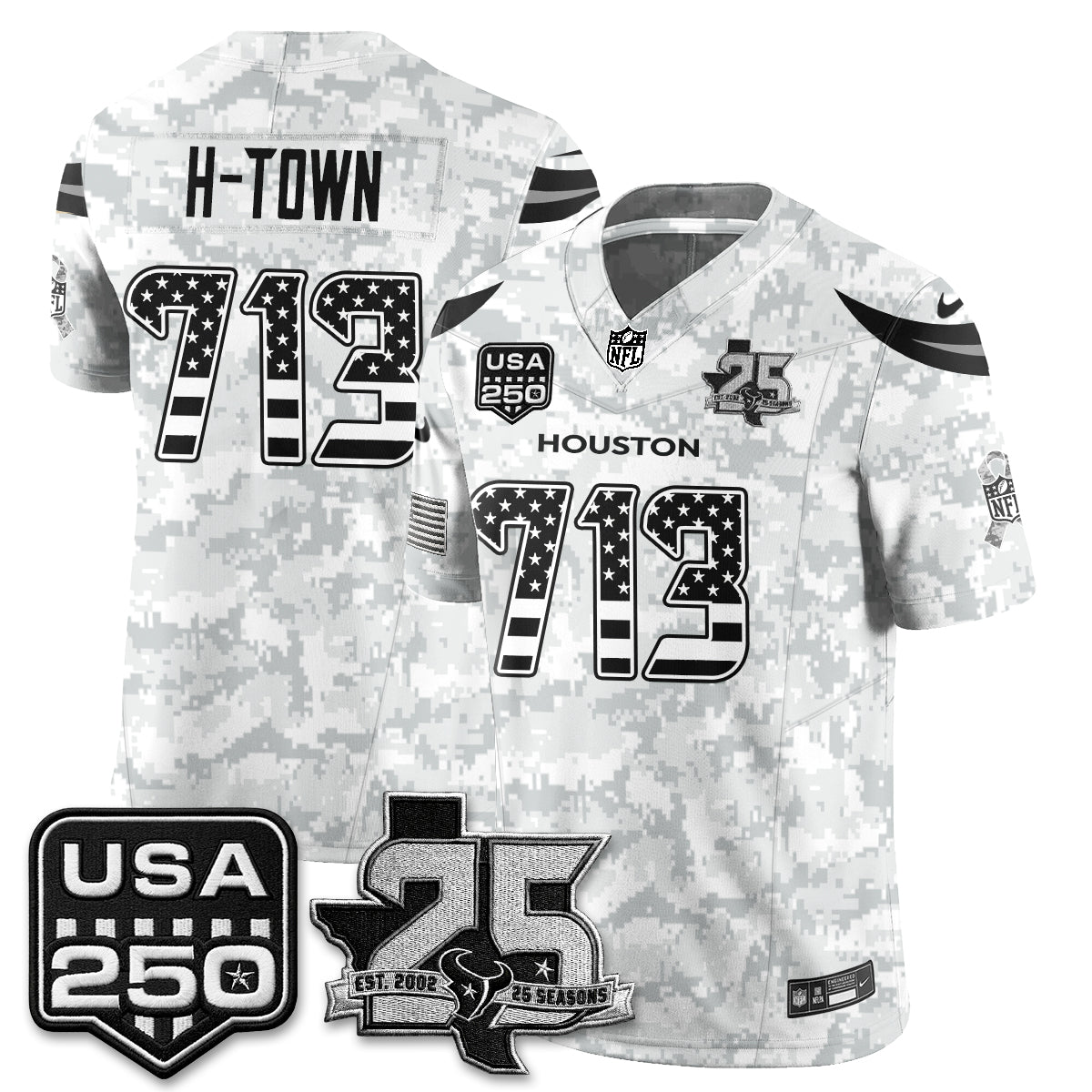 HOU 2026 Salute to Service Edition Vapor Jersey - Stitched