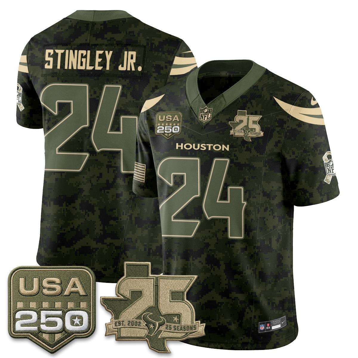 HOU 2026 Salute to Service Edition Vapor Jersey - Stitched