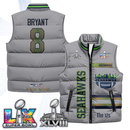 SEA "Go Hawks" Edition Puffer Vest - Printed