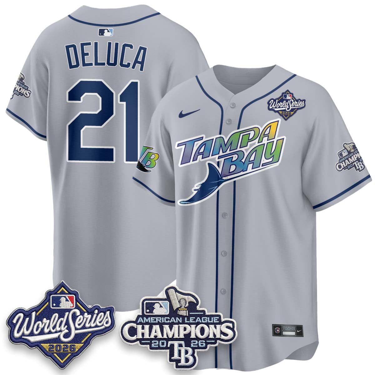TB WS26 & AL Champions Throwback Jersey - Stitched