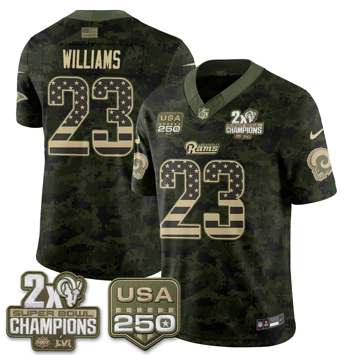 LAR 2026 Salute To Service Vapor Jersey - All Stitched