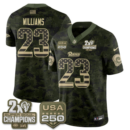 LAR 2026 Salute To Service Vapor Jersey - All Stitched