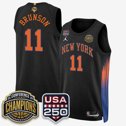 New York Knicks 2026 NBA Eastern Conference Champions City Edition Jersey V2- Stitched