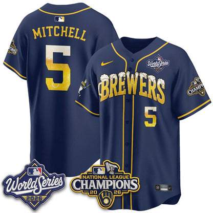 Milwaukee Brewers "Pitcher & Pint" 2026 NL Champions Vapor Jersey - Stitched