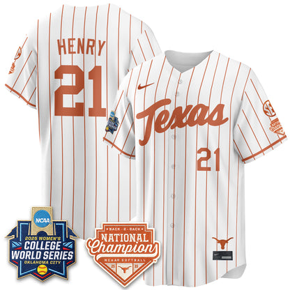 Texas Longhorns Softball 2026 World Series (WCWS) Vapor Premier Limited Jersey - B2B Champs - All Stitched