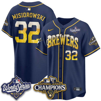 Milwaukee Brewers "Pitcher & Pint" 2026 NL Champions Vapor Jersey - Stitched