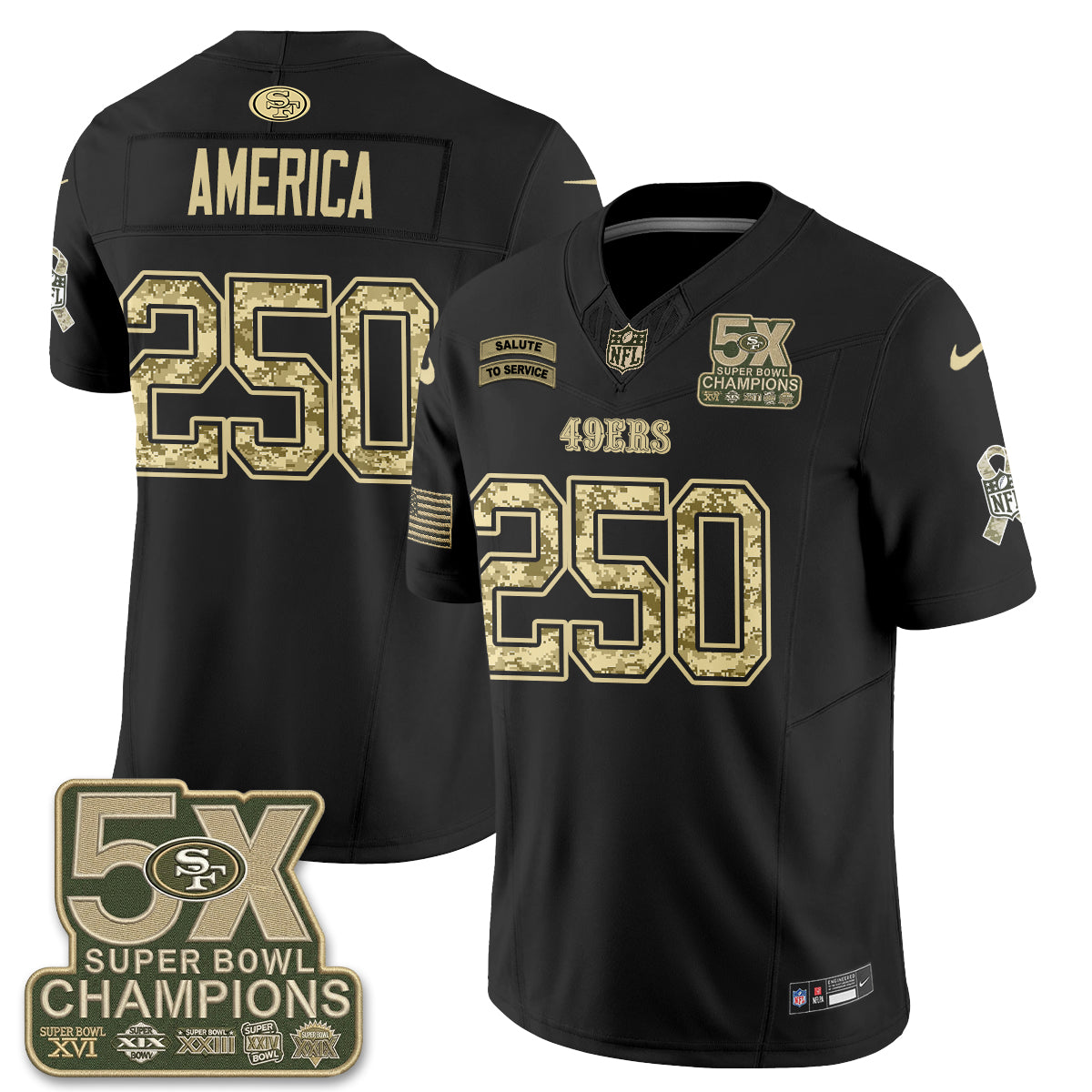 SF 2026 Salute to Service V2 Vapor Jersey - Stitched