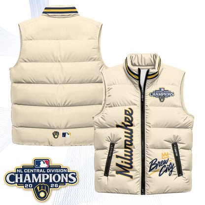 Milwaukee Brewers "Brew City" Puffer Vest V2 - Printed