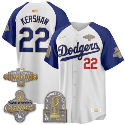 Los Angeles Dodgers 2026 NL West Champs Black Gold Vapor Jersey- Stitched