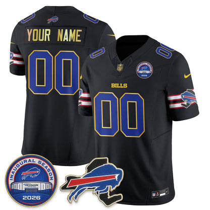 BUF 2026 Gold Trim Edition Vapor Custom Jersey - Stitched