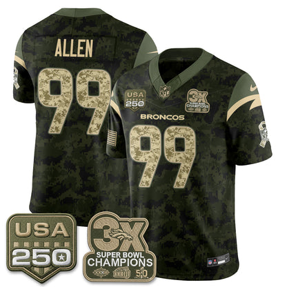 Denver Broncos 2026 Salute to Service Edition Vapor Jersey - Stitched