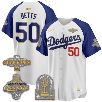 Los Angeles Dodgers 2026 NL West Champs Black Gold Vapor Jersey- Stitched