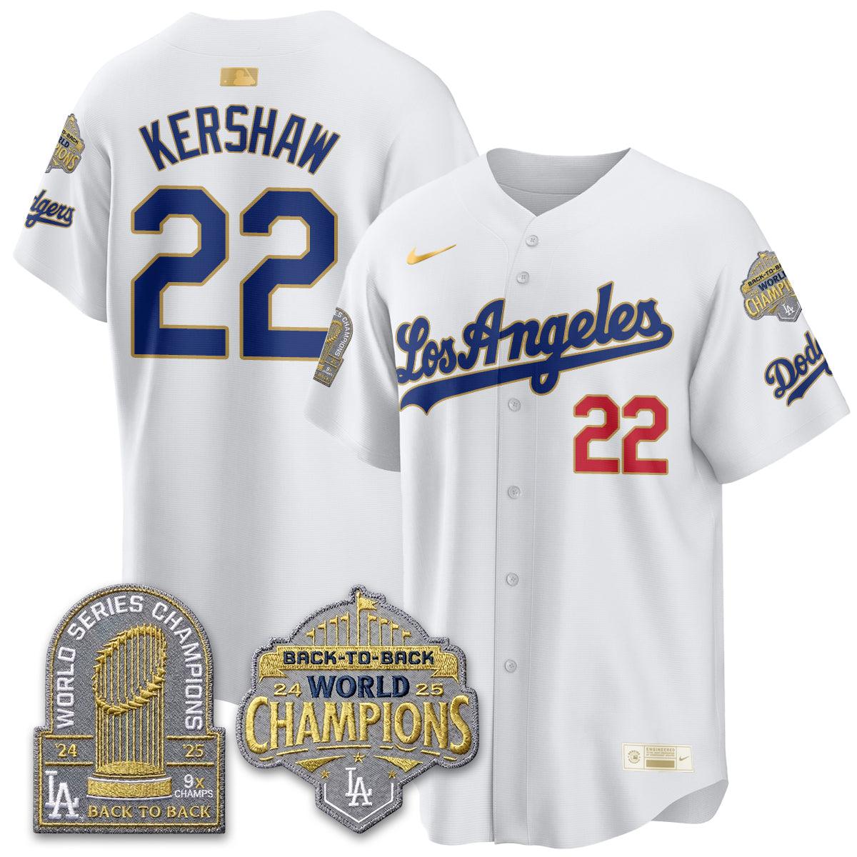 LAD Gold Collection Limited Gold Jersey - 9x & B2B Champs - All Stitched